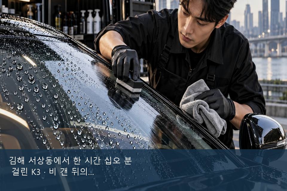 김해 서상동에서 한 시간 십오 분 걸린 K3 · 비 갠 뒤의 작업